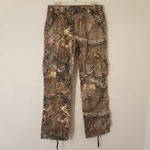Realtree Camo Cargo Pants with Pink Accent